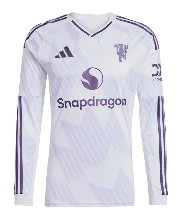 adidas manchester united långärmad bortatröja 20252026 vit