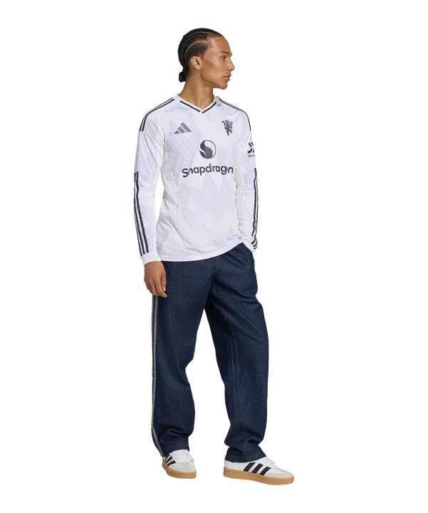 adidas manchester united långärmad bortatröja 20252026 vit