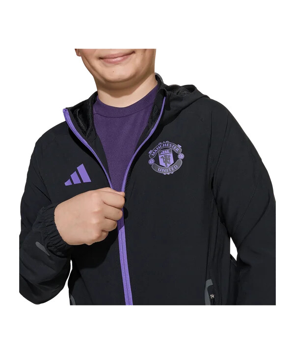 adidas manchester united vis tech resejacka barn svart