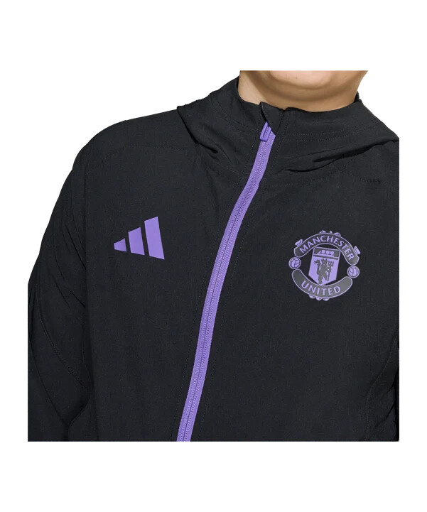 adidas manchester united vis tech resejacka barn svart