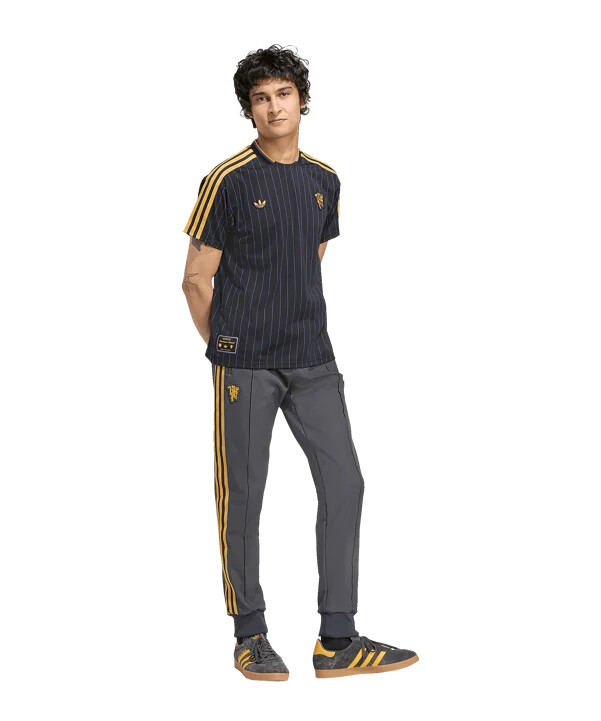 adidas manchester united icon träningsbyxor svarta