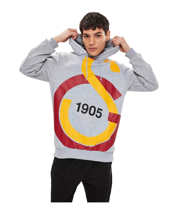 galatasaray istanbul big logo tröja grå