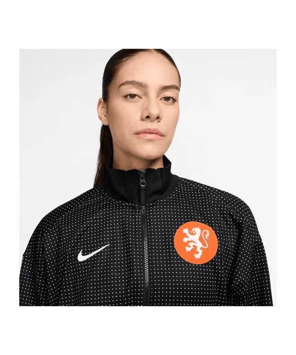 nike nederländernas anthem-jacka dam svart f010