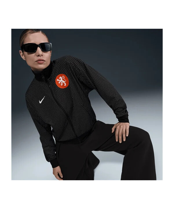 nike nederländernas anthem-jacka dam svart f010