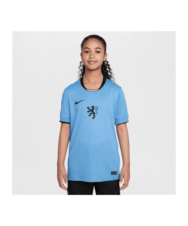 nike nederländerna bortatröja 2025 barn blå f489