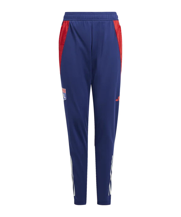 adidas olympique lyon träningsbyxor barn blå