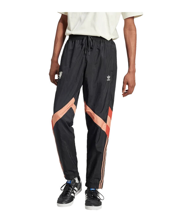 adidas originals olympique lyon träningsbyxor svarta