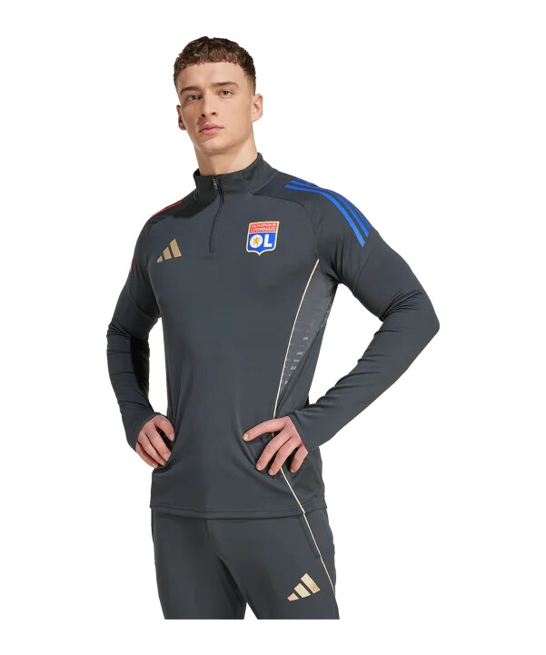 adidas olympique lyon competition sweatshirt grå