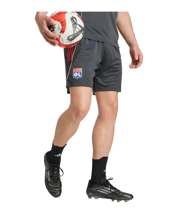adidas olympic lyon träningsshorts grå