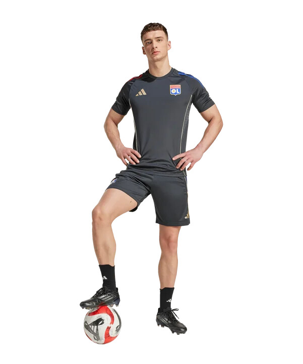 adidas olympic lyon träningsshorts grå