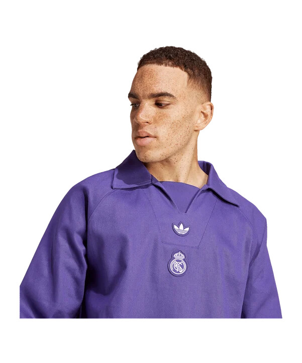 adidas real madrid terrace icon tröja lila