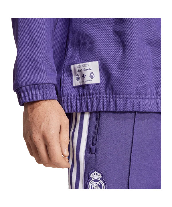 adidas real madrid terrace icon tröja lila
