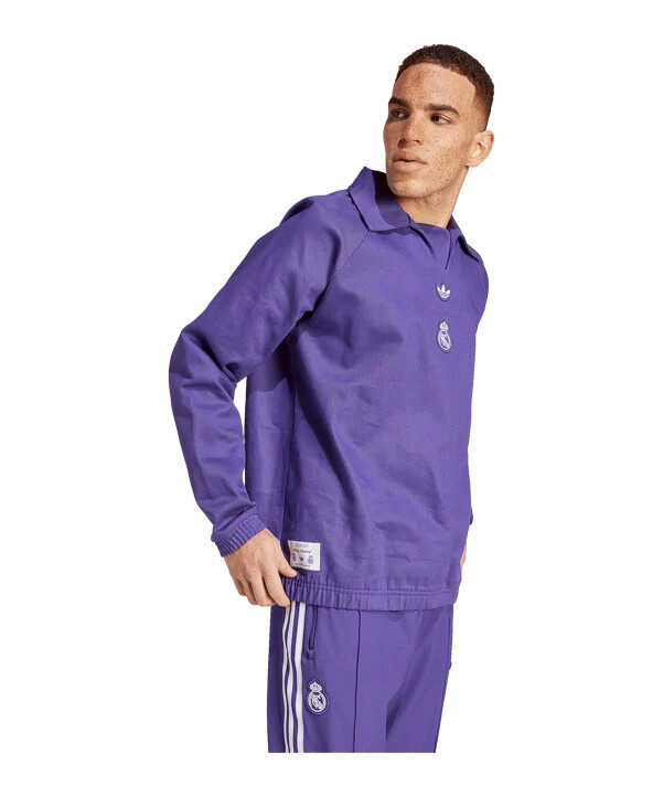 adidas real madrid terrace icon tröja lila