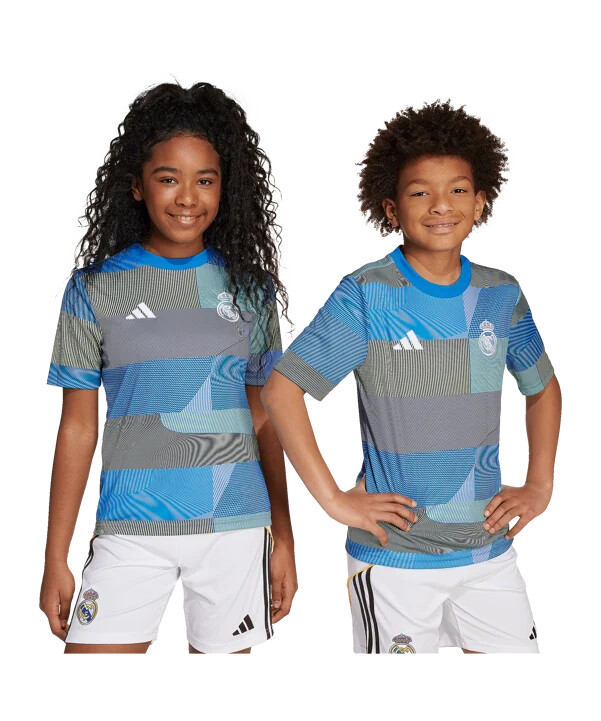 adidas real madrid prematch t-shirt 20252026 barn blå