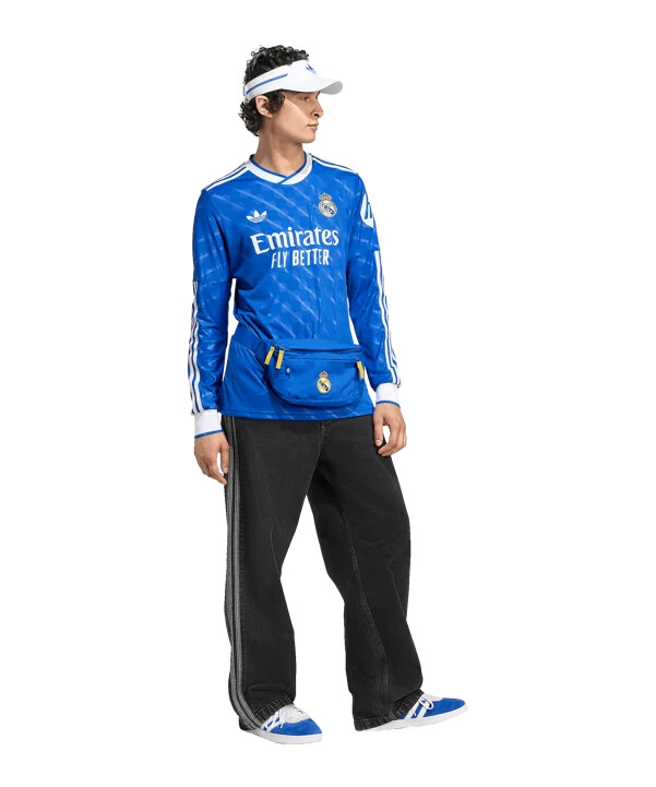 adidas real madrid långärmad tröja 3e matchtröja 20252026 blå