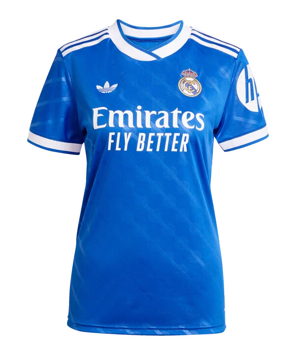 adidas real madrid 3. tröja 20252026 dam blå