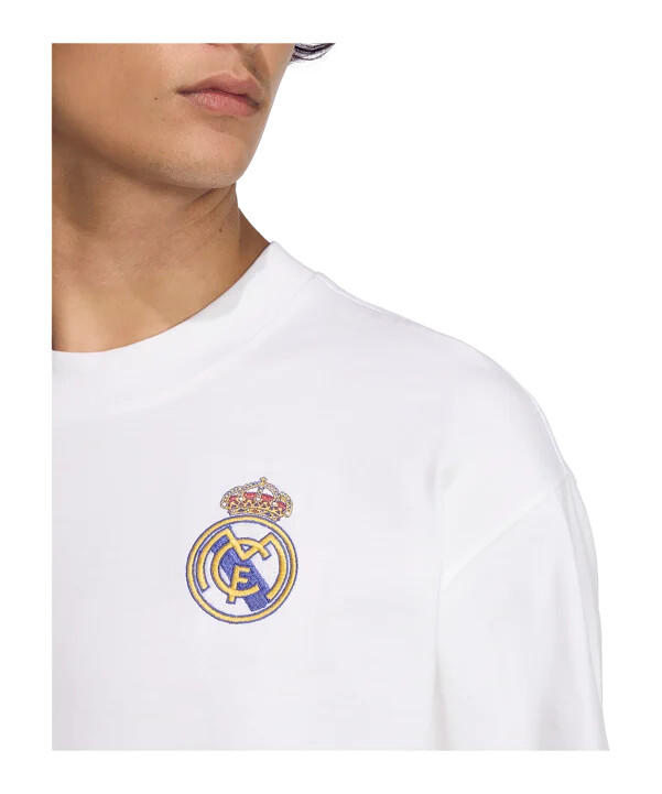adidas real madrid lfstlr t-shirt vit