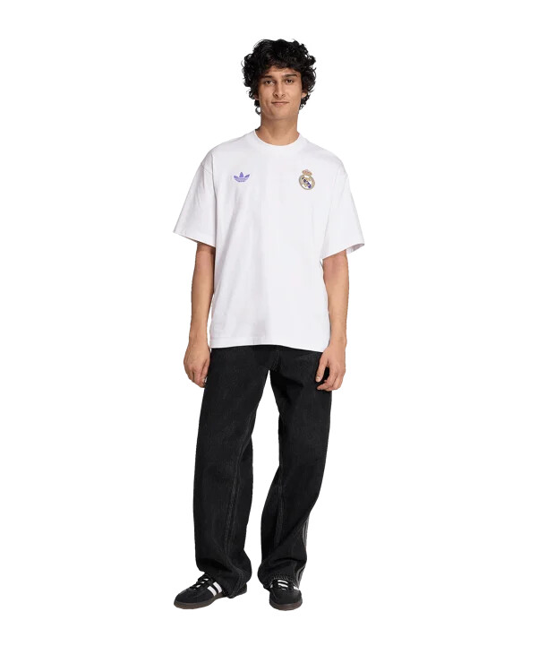 adidas real madrid lfstlr t-shirt vit