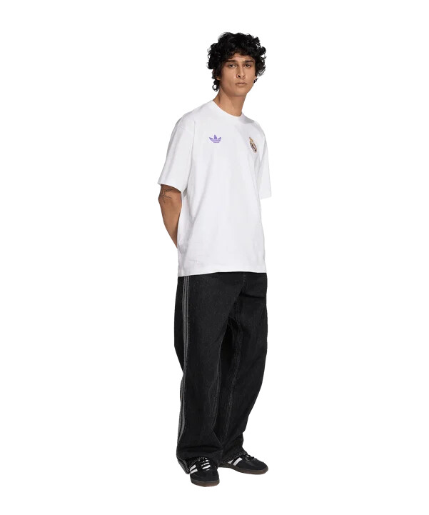 adidas real madrid lfstlr t-shirt vit