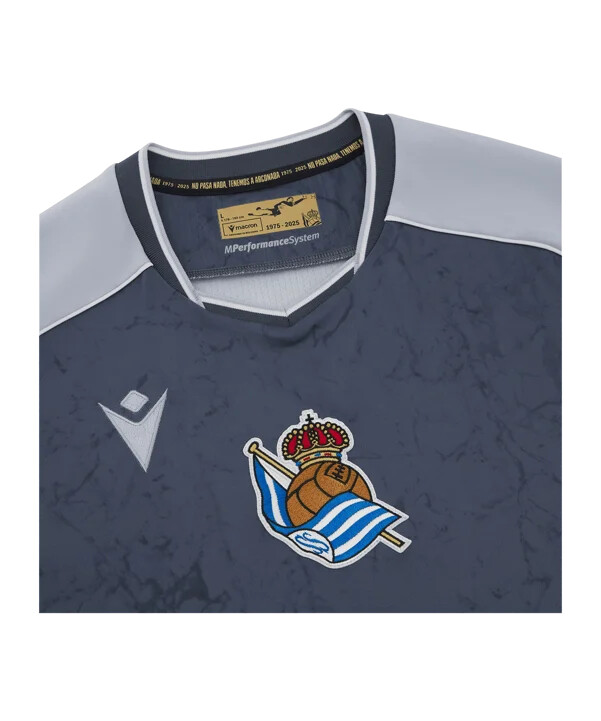 macron real sociedad san sebastián tröja borta 20252026 grå