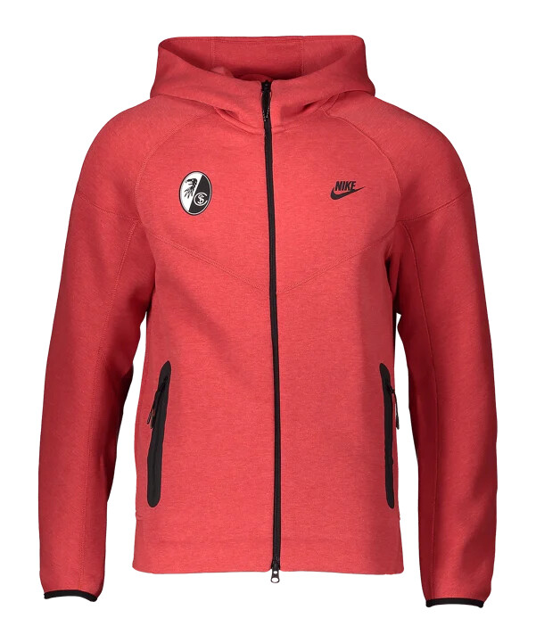 nike sc freiburg tech fleece hoodie röd f672