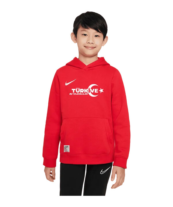 nike tff hoodie ec 2024 barn röd