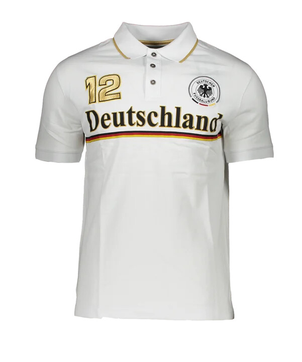 dfb tyskland fanklubb pikétröja vit