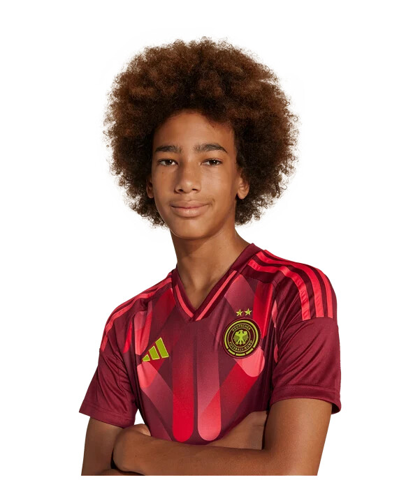 adidas tyskland bortatröja em 2025 barn röd