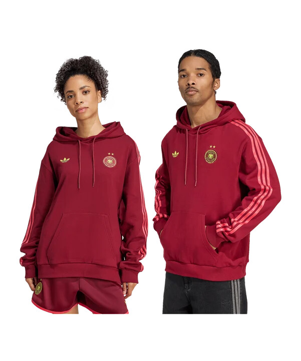 adidas tyskland hoodie röd