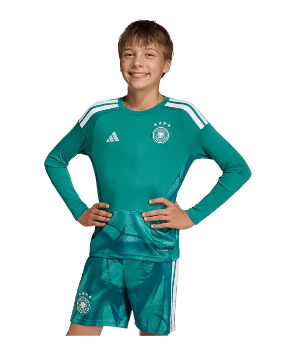 adidas dfb tyskland målvaktströja långärmad hemma vm 2026 barn grön