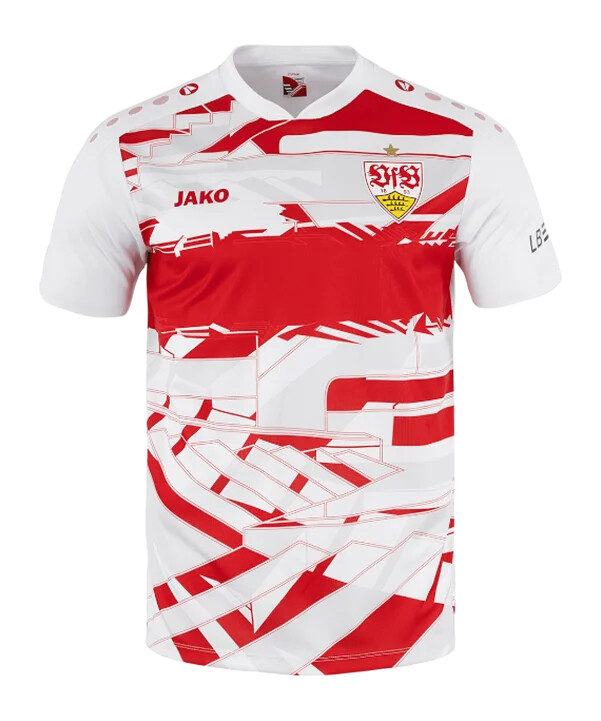 jako vfb stuttgart uppvärmnings-t-shirt barn vit f656