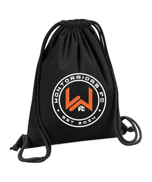 wontorriors fc fan gymväska svart